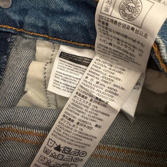 Levi’s Wedgie Straight Medium Wash Button Fly Jeans 24 - Picture 9 of 9